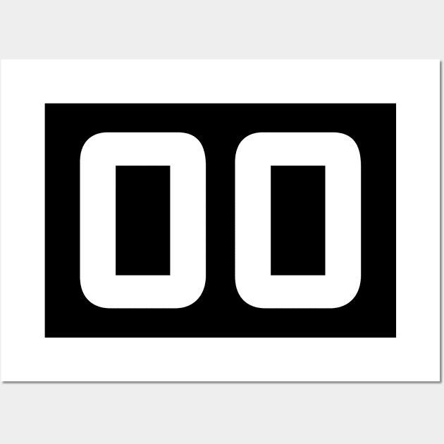 Number Double Zero - 00 - Any Color - Team Sports Numbered Uniform Jersey - Birthday Gift Wall Art by Modern Evolution